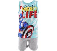 Bambini Ragazzi Marvel Avengers Top E Shorts Set Captain America Hulk Iron Man