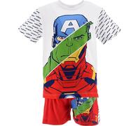 Bambini Ragazzi Marvel Avengers Top E Shorts Set Captain America Hulk Iron Man