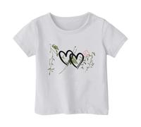 Bambini Ragazzi Ragazze 2025 Western Top Manica Corta Carino Palestra Casual T Shirt Trendy Cartoon Allentato Estate Grafica Turistica Costume Tshirt T-shirt T-shirt T-shirt T-shirt Magliette Ragazzi