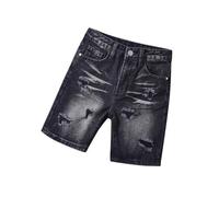 Bambini Ragazzi Strappati Denim Shorts Pantaloni Elastico in Vita Y2K Distressed Estate Jeans Tween Baggy Casual Jeans Pantaloncini Spiaggia Escursionismo Moda Pantaloni Corti