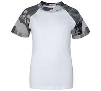 Bambini Raglan Stile T Shirt Contrasto Colore Manica Corta Top Ragazze Età