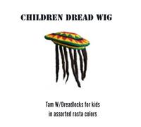 Bambini Rasta Dread Parrucca Tam Cappello Rastafari Costume Cappello Reggae Irie