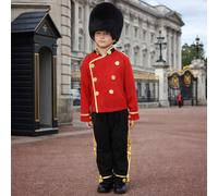 Bambini Reale Protezione Inglese Soldato Costume Rosso Giacca pelle D'Orso 7-9