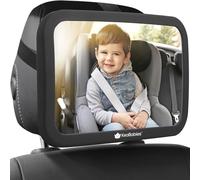 Bambini Specchio Per Auto - 180 Ampia Visualizzazione Chiaro Specchio per Seggiolino Auto - Infrangibile Specchietto Retrovisore di Sicurezza per Bambini (Matte Black)