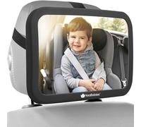 Bambini Specchio Per Auto - 180 Ampia Visualizzazione Chiaro Specchio per Seggiolino Auto - Infrangibile Specchietto Retrovisore di Sicurezza per Bambini (Matte Black)