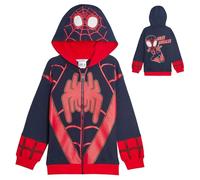 Bambini: Spidey e i suoi Amici Stupendi - Tutina con Cappuccio e Cerniera a Tema Miles Morales, Ghost Spider o Spide, 5-6 Years