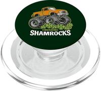 Bambini St Patrick's Day Monster Truck Crushing Shamrocks Divertente PopSockets PopGrip per MagSafe