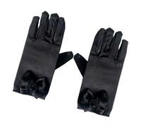 Bambini Taglia Bowknot Guanti Per Mostra D'arte Uniforme Partito Partito Stage Formale Abbigliamento Uniforme Accessori Bianco Bowknot Guanti, Nero , Taglia unica