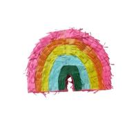 Bambini Torta Pignata Gioco Decorazione Festa Riempibile Carta con Appendibile per E Soffitti Adatta a Compleanni Riunioni di Famiglia Feste Stagionali, 28 20 8cm, Piccolo Arcobaleno