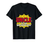 Bambini Uncle of The Birthday Boy Spider Theme Party Matching Maglietta