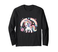 Bambini Unicorno Creature mitiche Cavalli Ragazze Arcobaleno Maglia a Manica