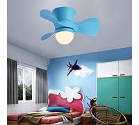 Bambini Ventilatore Da Soffitto Con Luce E Telecomando Reversibile 6 Velocita LED Dimmerabile Lampada Ventilatore Soffitto Con Timer Moderno Silenzioso Ventilatore Da Soffitto Con Luce,Blu