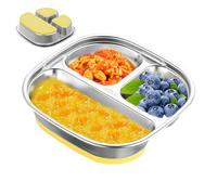 Bambini Ventosa - Svezzamento Set Piatti Divisi | Forte Silicone Senza BPA | Antiscivolo Adesione Tavolo Seggiolone Alta Qualità Pulizia Facile