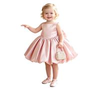Bambini Vestito Bimba Vestitino Elegante con Fiori da Battesimo | Vestito Bimbe In Stile Principessa,A Line,La Sessione Foto Compleanno,Fotografia,Sposa,Battesimo,Abito Da,Eventi Formali