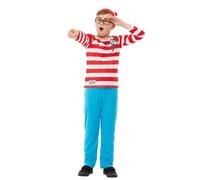 Bambini Where's Wally Costume Deluxe Costume Ragazzi Completo Book Week Bambini