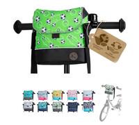 BambiniWelt Borsa per manubrio per bambini - Borsa per bicicletta per bambini, borsa per bicicletta senza pedali e cestino per manubrio con tracolla - compatibile con Puky, Woom e monopattini