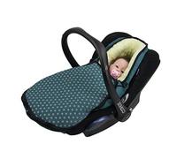 BAMBINIWELT - Coprigambe invernale per ovetto compatibile con MAXI-COSI Cabrio Fix, Pebble, Citi con stelle in lana (stelle verde oliva, cotone) XX