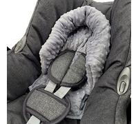 Bambiniwelt, cuscino poggiatesta per ovetto, compatibile con Maxi Cosi modello Cabrio Fix, gruppo 0, Minky (grigio chiaro)