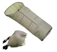 Bambiniwelt, offerta combinata MUFF + sacco a pelo invernale in lana d'agnello per passeggino, carrozzina, slitta, stelle beige XX