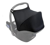 BAMBINIWELT Parasole parasole per ovetto, compatibile con Maxi Cosi CABRIO-FIX + imbottitura inclusa (nero)