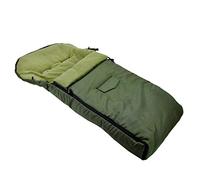 Bambiniwelt, sacco a pelo invernale (108 cm), per jogging, passeggino, slitta, in pile, tinta unita, colore: verde oliva