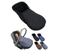 BambiniWelt - Sacco nanna invernale per ovetto, compatibile con Maxi Cosi Gruppo 0+, in pile termico, lavabile, caldo, morbido e adatto per cintura a 3 punti, colore: Nero