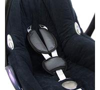 BAMBINIWELT - Set di imbottiture universali per seggiolino auto, compatibile ad esempio con Maxi Cosi Cybex (grigio scuro)