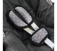 BAMBINIWELT - Set di imbottiture universali per seggiolino auto, compatibile ad esempio con Maxi Cosi Cybex stelle (stelle grigio chiaro)
