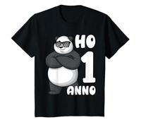 Bambino 1° Compleanno Ragazzo Orso Panda Bambino Ho 1 Anno Maglietta