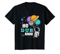 Bambino 2 ° compleanno ragazzo astronauta spazio ho due anni 2 Maglietta