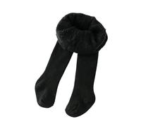 Bambino 2025 Nuovi bambiniBaby 2025 Nuove Ragazze Cotone Pile Foderato Caldo Leggings Pieno Collant Elastici Di Base Pantaloni Per La Calza D'inverno, Nero , 12-24 Mesi