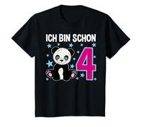 Bambino 4 anni di compleanno, panda con scritta "Ich bin schon 4 anni" Maglietta