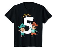 Bambino 5 Compleanno Bambini Pirati - Regalo Di 5 Anni Maglietta