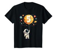 Bambino 5° Compleanno Piccolo Astronauta Festa Spaziale 5 Anni Maglietta