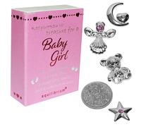 Bambino 5 Pezzi Argento Placcato Ricordi A Tesoro Con Carta E Organza Borsa