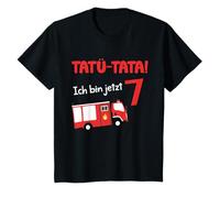 Bambino 7 Compleanno Camion dei Pompieri - Tatütata Sono Adesso 7 Anni Maglietta
