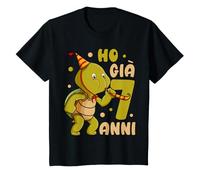 Bambino 7° Compleanno Ragazza Bimba Tartaruga Ho 7 Anni Maglietta