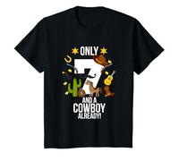 Bambino 7 ° compleanno ragazzo "Solo 7 e un cowboy già" Maglietta