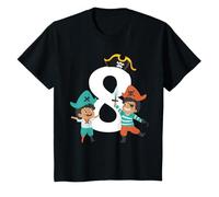 Bambino 8 Compleanno Bambini Pirati - Regalo Di 8 Anni Maglietta