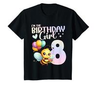 Bambino 8° Compleanno Ragazza Bumble Bee 8 Anni Otto 8 Compleanno Maglietta