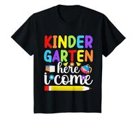 Bambino Attenzione Kindergarten Here I Come Kinder Back To School Maglietta