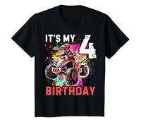 Bambino ATV Boy It's My 4th Birthday ATV Racing 4 Wheeler Compleanno Maglietta