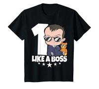 Bambino Baby 1° compleanno bimbo bambina 1° anno Like a Boss bambino Maglietta