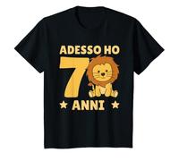 Bambino Bambini 7° Compleanno Leo Sette Anni Ragazzo Maglietta