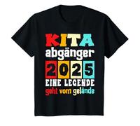 Bambino Bambini Kita Leavers 2025 Scuola Bambino Primo Giorno Divertente Maglietta