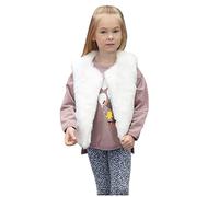 Bambino Bambino Bambino Solido Inverno Villus Cappotto Outwear Spessore Gilet Caldo Antivento Cappotto Abbigliamento Romanzo Gioventù, bianco, 4-5 Jahre