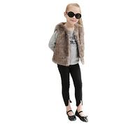 Bambino Bambino Bambino Solido Inverno Villus Cappotto Outwear Spessore Gilet Caldo Antivento Cappotto Abbigliamento Romanzo Gioventù, marrone, 5-6 Jahre