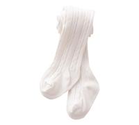 Bambino Bambino Ragazza Cotone Solido Caldo Leggings Collant Elastici Base Piena Lunghezza Pantaloni Calze Collant Per Inverno Leggings Da Nuoto, bianco, 4-6 Jahre