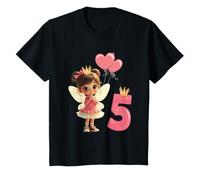 Bambino Birthday Princess Magical Fairy 5 Anni - 5° Compleanno Ragazza Maglietta