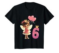 Bambino Birthday Princess Magical Fairy 6 Anni - 6° Compleanno Ragazza Maglietta